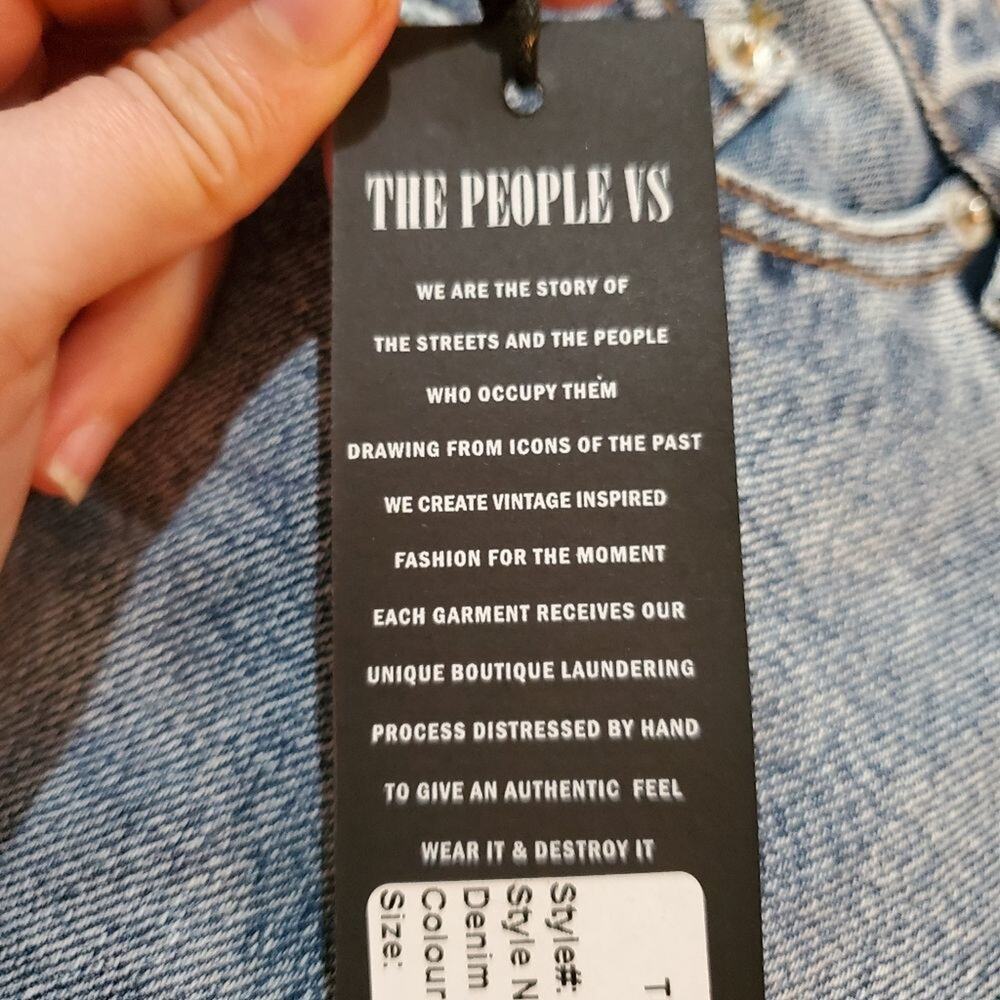 The people vs small nick distressed denim skirt with raw hem - Picture 8 of 10
